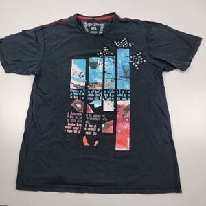 Vintage‎ Y2K Pepe Jeans London Tshirt Cross Grunge Goth Emo Skate Sz 2XL Fits XL